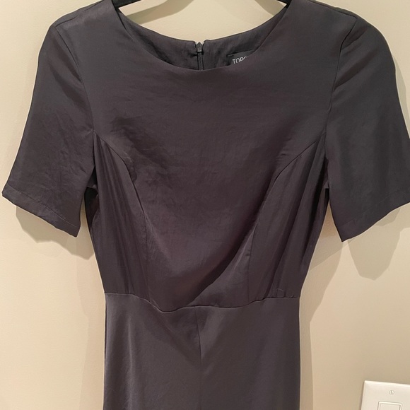 Top shop elegant/minimalist floor length black dress - Picture 1 of 4